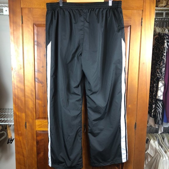 adidas 3 Logo Stripe Comfy Wind Pants with Mesh Lining Outdoor Gym - Picture 2 of 13